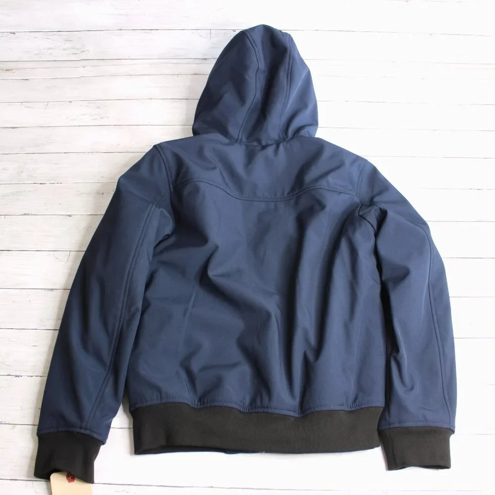 Levi Strauss Men's Winter Coat Size S Navy Blue Sherpa Lined Jacket